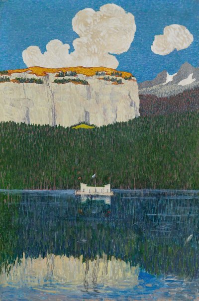 Panorama of Flims. Triptych, Right Panel by Giovanni Giacometti