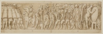 32 Copies After the Column of Marcus Aurelius, Piazza Colonna in Rome by Giovanni Guerra