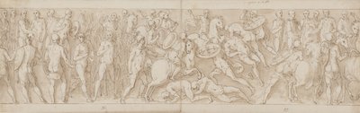 32 Copies after the Column of Marcus Aurelius, Piazza Colonna in Rome by Giovanni Guerra