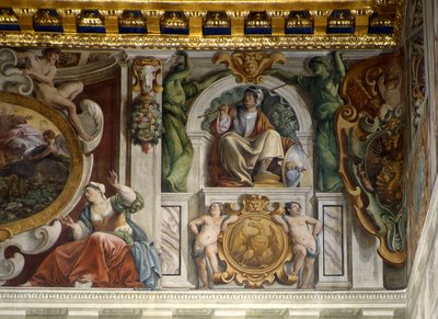 (detail) from the Palace Hall fresco, Quirinal Palace, Rome by Giovanni Lanfranco