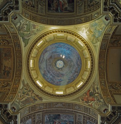 Interior View of Cupola of Maderno with Frescoes by Giovanni Lanfranco