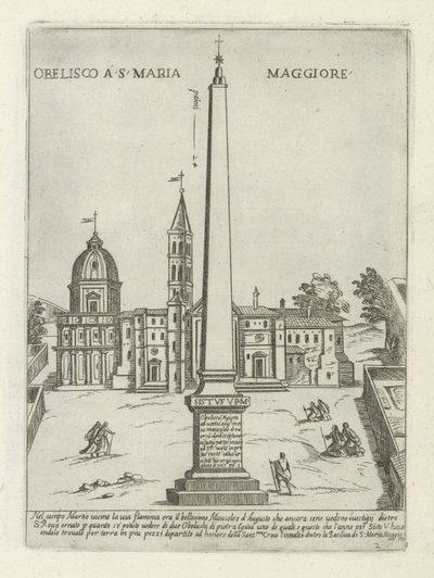 Obelisk in Front of Santa Maria Maggiore by Giovanni Maggi