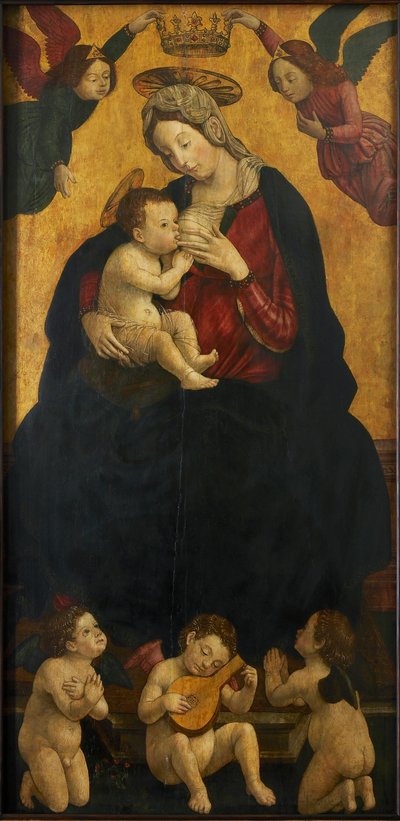 Madonna of the Milk with Music-Making Angels by Giovanni Martino Spanzotti