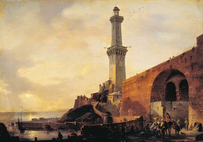 Genoa, View of the Lighthouse by Giovanni Migliara