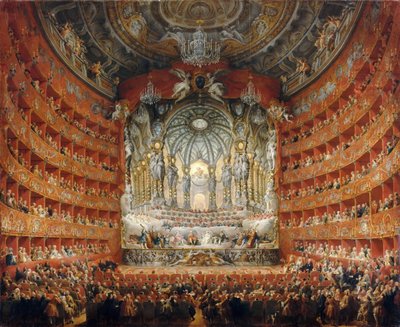Musical feast given by the cardinal de La Rochefoucauld in the Teatro Argentina in Rome in 1747 by Giovanni Paolo Pannini