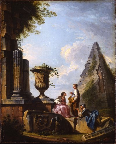 Capricci of Classical Ruins with Philosophers Discoursing by Giovanni Paolo Pannini