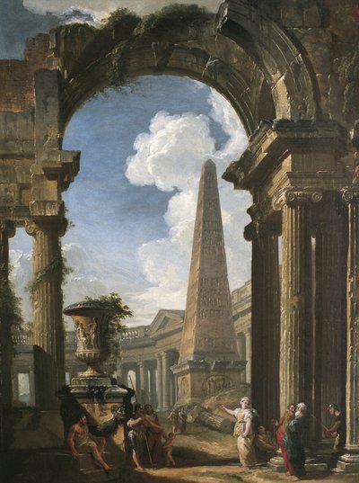 Ruins of a Temple with a Sibyl, c.1719 by Giovanni Paolo Pannini