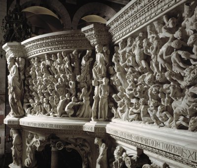 The Christ Judge Between the Elect and the Damned (detail) by Giovanni Pisano