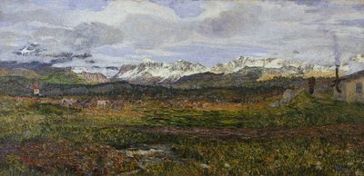 Landscape on Maloja or Return to his hometown by Giovanni Segantini