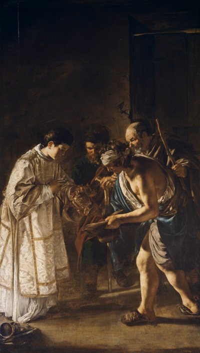 Lorenzo distributing Church