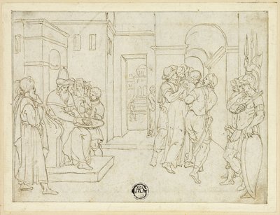 Pilate Washing His Hands, with Christ Being Led Away by Giovanni da Bologna