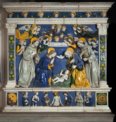 The Nativity with Saint Francois of Assisi and Saint Anthony of Padua by Giovanni della Robbia