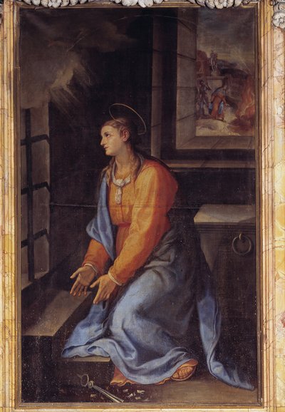 Portrait of Saint Apollonia in Prison by Girolamo Muziano