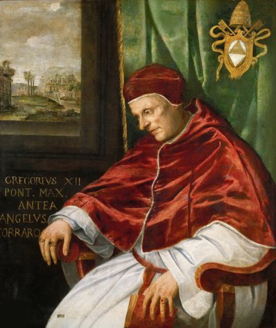 Portrait of Pope Gregory XII by Girolamo Muziano
