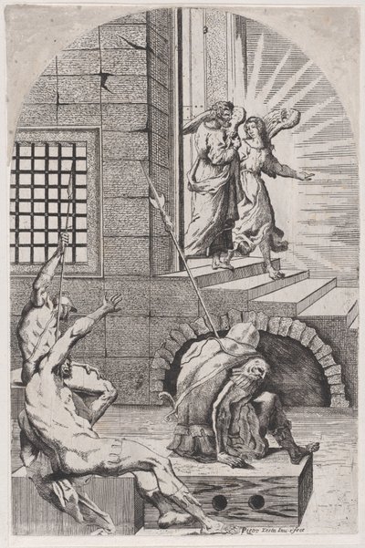 Saint Peter Being Released from Prison by the Angel by Girolamo Pedrignani