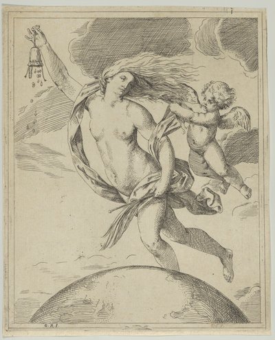 Fortune Flying Above the Globe by Girolamo Scarsello