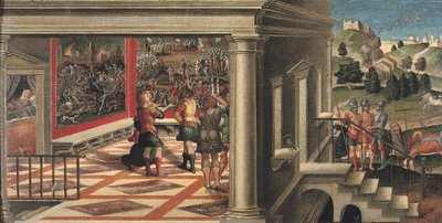 Scenes from Orlando Furioso (detail) by Girolamo da Santacroce