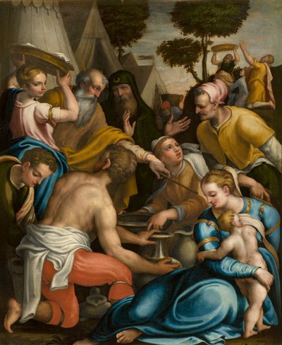 Chapel of the SS Sacrament, First Span North Side, Collection of Manna by Giulio Campi
