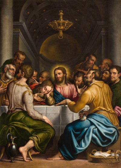Chapel of the SS Sacrament, Second Span North Side, Last Supper 1569 by Giulio Campi