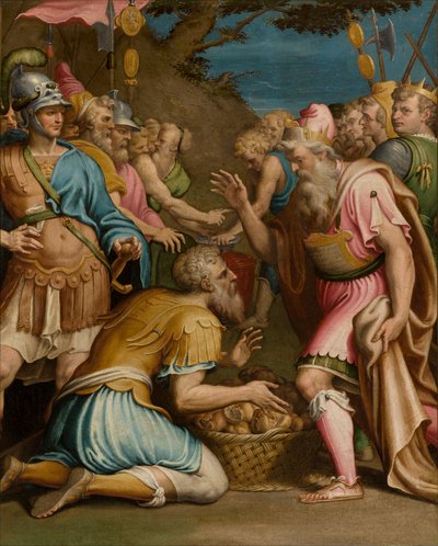 Chapel of the SS Sacrament, Second Span South Side, Giulio Campi, Sacrifice of Melchizedech 1569 by Giulio Campi