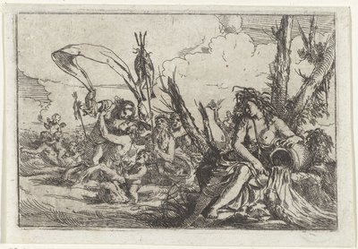 Water Naiad with Water Jug and Tritons The Four Elements (series title) by Giulio Carpioni (I)