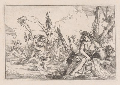 Water, Represented by a Naiad Seated at the Base of a Tree by Giulio Carpioni