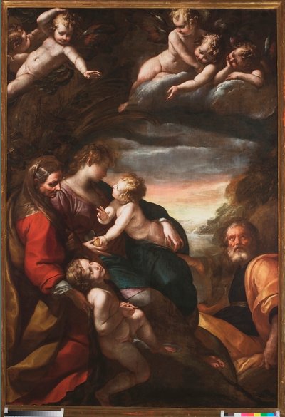 Holy Family with Saint John and Saint Elizabeth by Giulio Cesare Procaccini