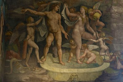 Fresco Detail from the Chamber of Amor and Psyche by Giulio Romano