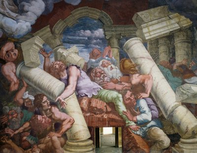 Rebel giants knocked down by collapse of building by Giulio Romano
