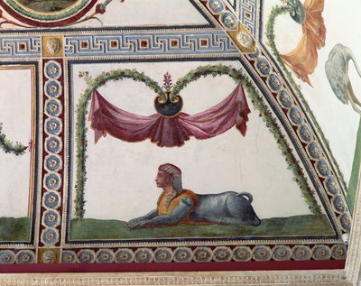 Camera con Fregio di Amorini, Sphinx (detail) by Giulio Romano