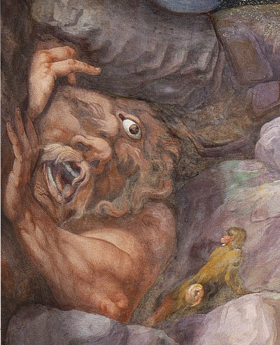 Detail of the Cyclops, from the Destruction of the Giants by Jupiter