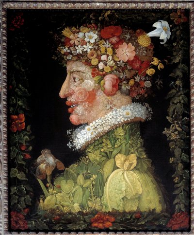 Spring (from a series depicting the four seasons) by Giuseppe Arcimboldo