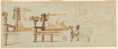 Designs for a Bench by Giuseppe Barberi