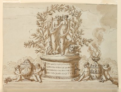 Sepulchral Monument for Writer Vecei by Giuseppe Barberi