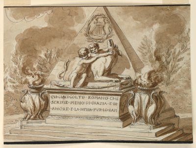 Sepulchral Monument for the Poet Colte, of Rome by Giuseppe Barberi