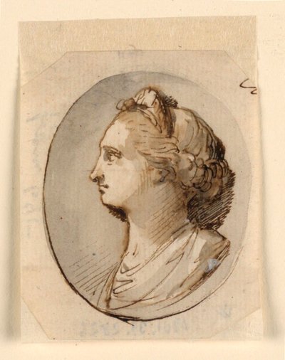 Bust Portrait of a Classical Woman by Giuseppe Bernardino Bison