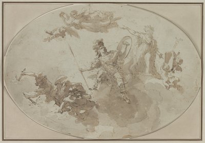 Ceiling Study: Allegory of Peace and War by Giuseppe Bernardino Bison