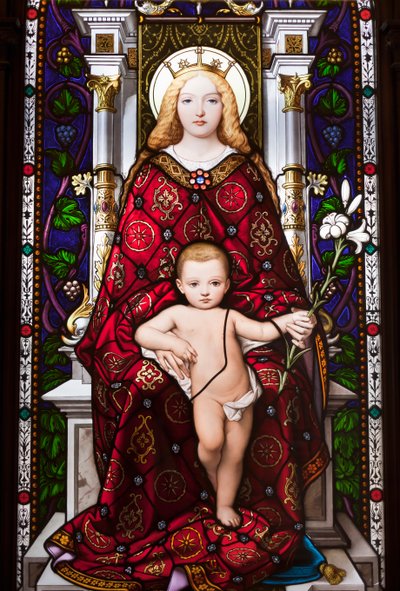 Madonna Enthroned by Giuseppe Bertini