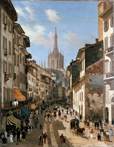 View over Corsia dei Servi street by Giuseppe Canella