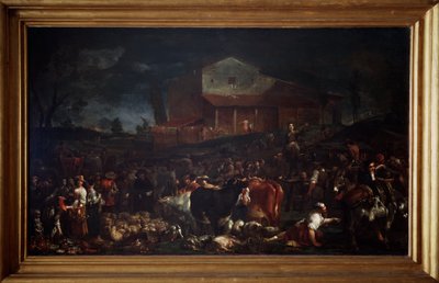 The fair in Poggio a Caiano in Tuscany, Italy by Giuseppe Maria Crespi