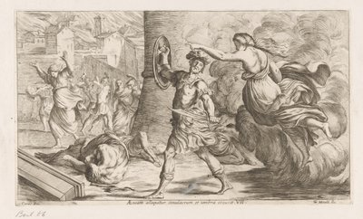 Spirit of Creusa Appears to Aeneas by Giuseppe Maria Mitelli