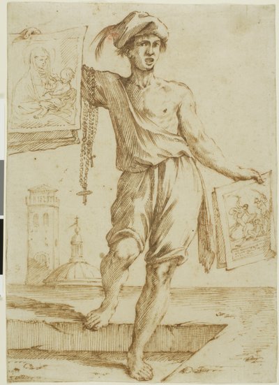 Vendor of Rosaries and Sacred Images by Giuseppe Maria Mitelli