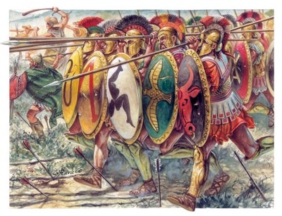 Ancient Greece: hoplites (Illustration) by Giuseppe Rava