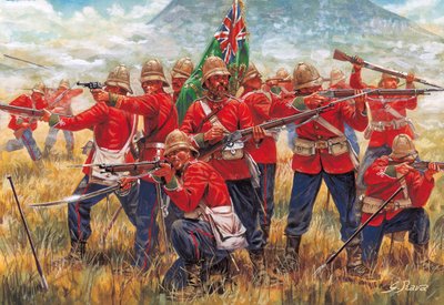 Soldiers of the British Empire at the Battle of Isandhlwana (Illustration) by Giuseppe Rava