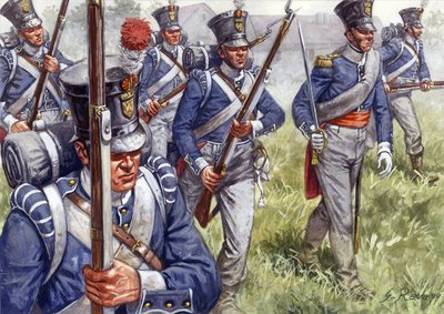First Empire: Belgian or Dutch Infantry around 1815 by Giuseppe Rava