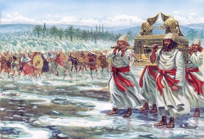Joshua Carrying the Ark of the Covenant Crosses the Jordan River with the Jewish People by Giuseppe Rava