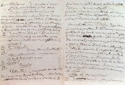 Handwritten letter of Giuseppe Verdi to Aida librettist Antonio Ghislanzoni by Giuseppe Verdi