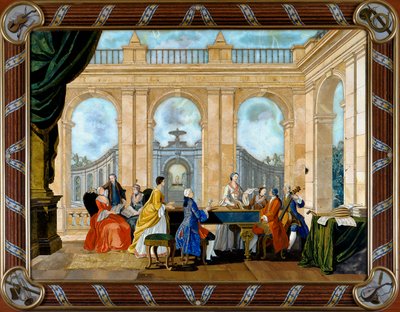 Panel in Pietre Dure Inlay Depicting Music by Giuseppe Zocchi