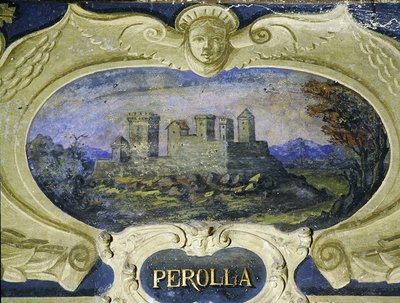 Perolla, from a Series of Cartouches Depicting Images of the Residences Owned by Conte Pannochieschi d