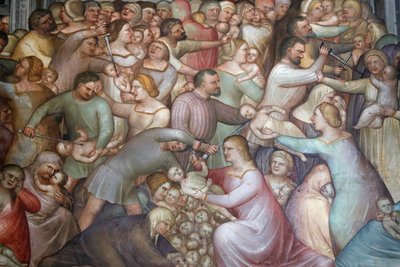 Massacre of the Innocents, Padua Baptistery Ceiling Frescoes, 14th Century, by Giusto de Menabuoi by Giusto di Giovanni de